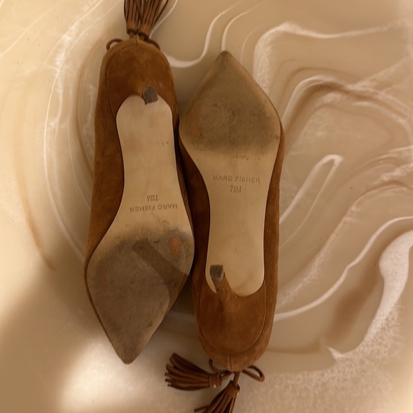 Marc Fisher Suede Leather Pumps High Stiletto Heels Shoes - Picture 8 of 9